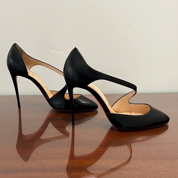 NIB Christian Louboutin Catchy One 100 Nappa Shiny Heels - Picture 7 of 15